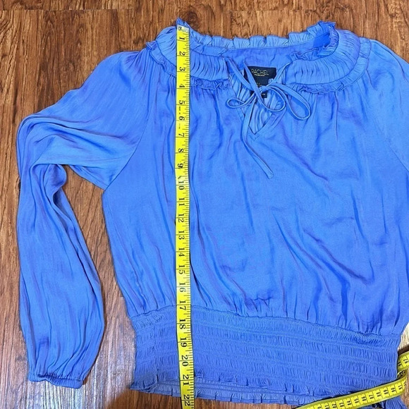 RACHEL Rachel Roy Smocked Peasant Long Sleeve Blouse Womens Size S - Picture 7 of 8